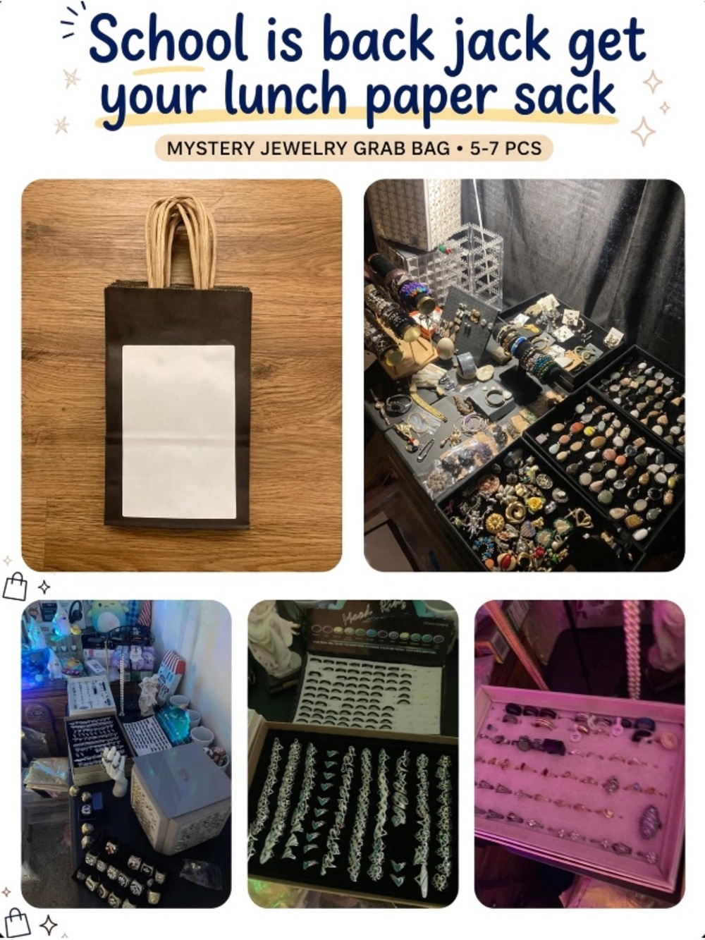School is back Jack get your lunch paper sack - Mystery Jewelry Grab Bag - Picture 2 of 7